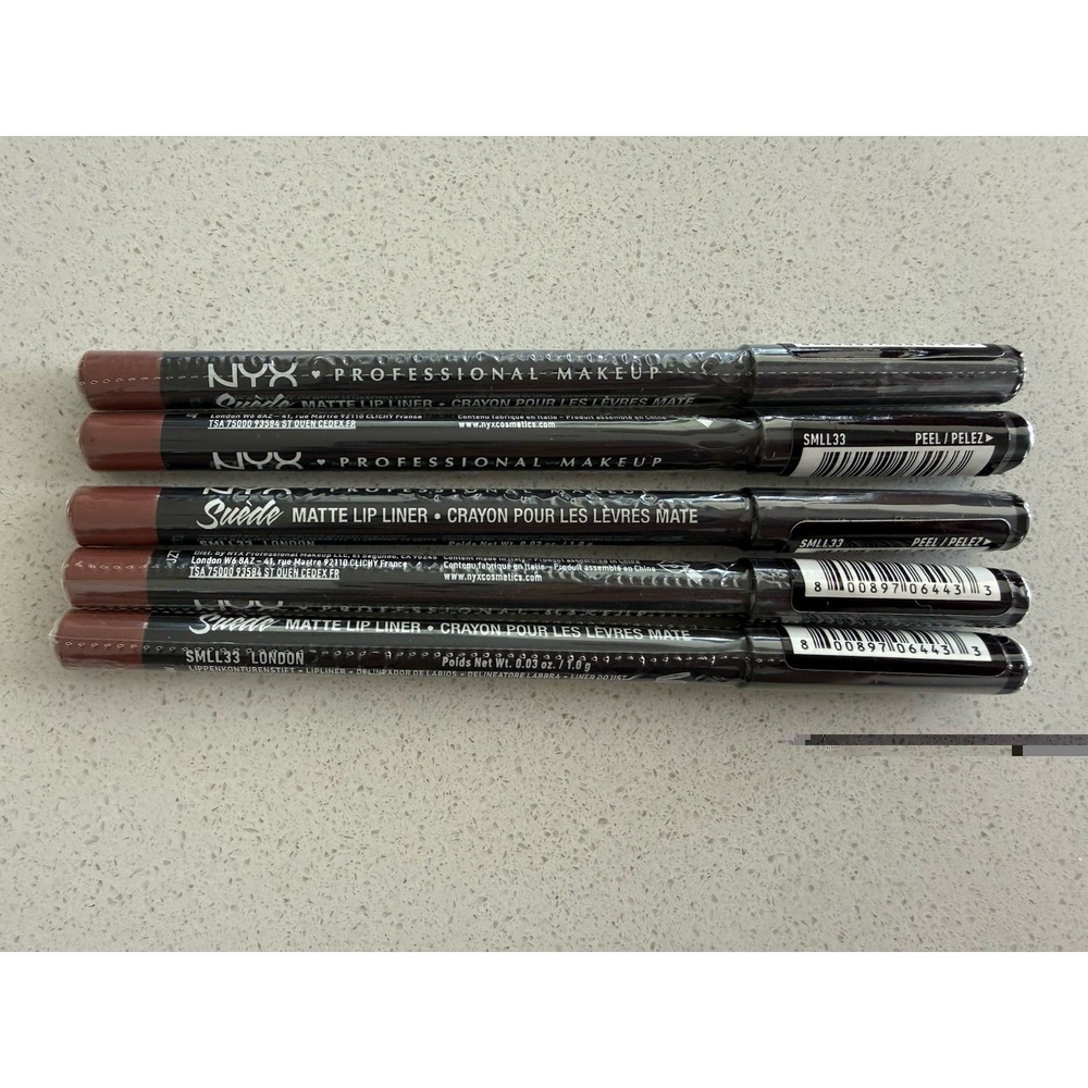 NYX Professional Makeup Suede Matte Lip Liner SMLL33 London Lot of 5 New Sealed